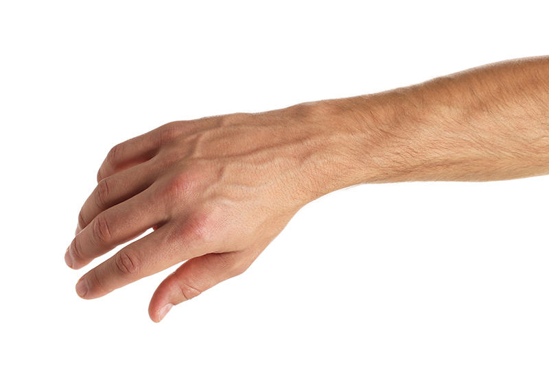 Man with visible veins